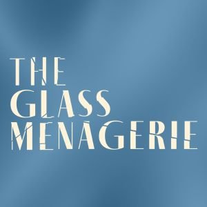 Blue background text The Glass Menagerie